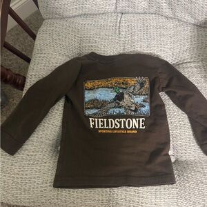 Fieldstone Kids Long Sleeve Brown Tee